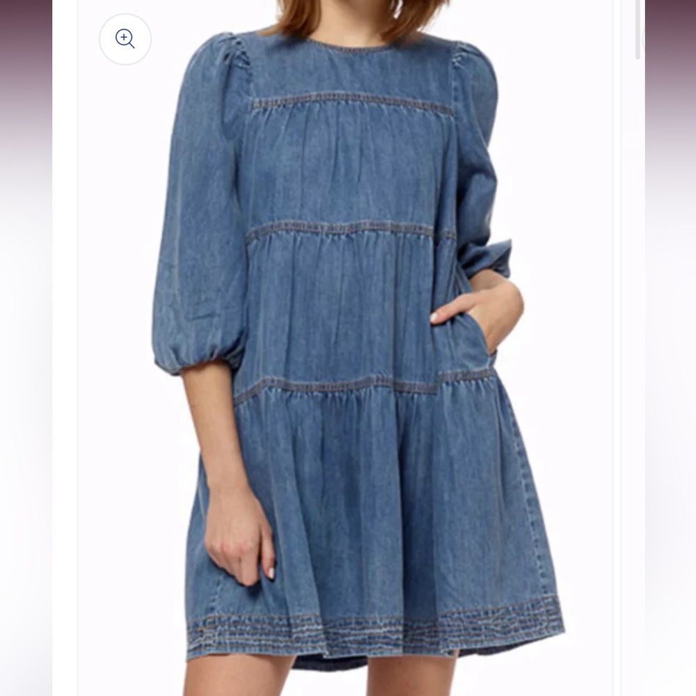 Stellar Tiered Denim Dress